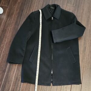 NORDSTROM Men's Black 100% Wool Coat